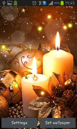 Download livewallpaper New Year candles for Android.