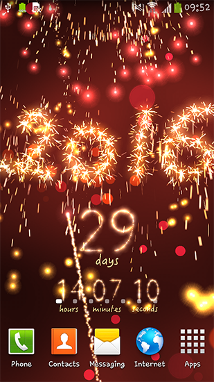 Download New Year: Countdown free livewallpaper for Android 4.4.2 phone and tablet.