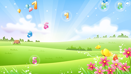Download livewallpaper Number bubbles for kids for Android.