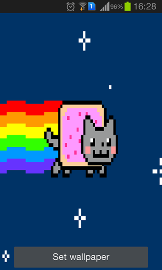 Download livewallpaper Nyan cat for Android.