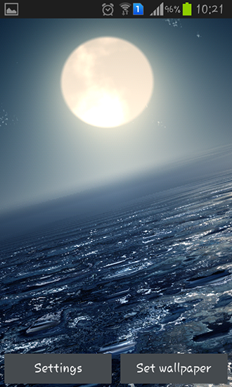 Download livewallpaper Ocean at night for Android.