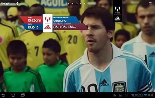 Download Official Messi free Sport livewallpaper for Android phone and tablet.