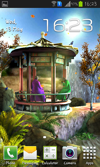 Download livewallpaper Oriental garden 3D for Android.