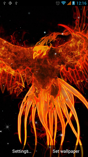 Download livewallpaper Phoenix for Android.