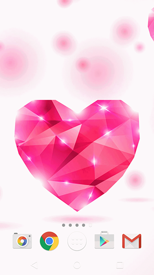 Download livewallpaper Pink diamonds for Android.