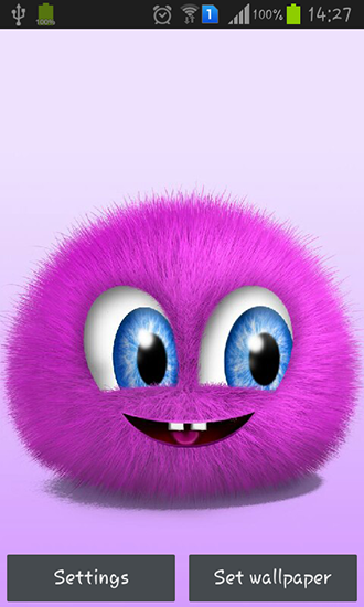 Download livewallpaper Pink fluffy ball for Android.