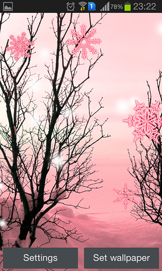 Download livewallpaper Pink winter for Android.