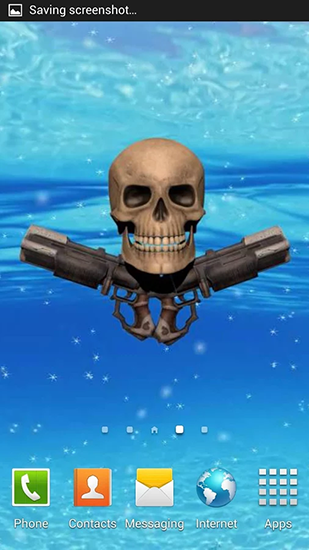 Download Pirate skull free With clock livewallpaper for Android phone and tablet.