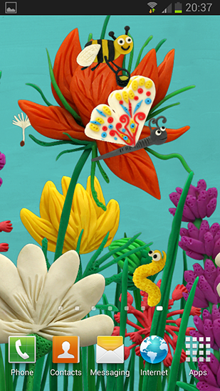Download Plasticine spring flowers free livewallpaper for Android 4.2 phone and tablet.