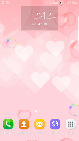 Download livewallpaper Purple and pink love for Android.