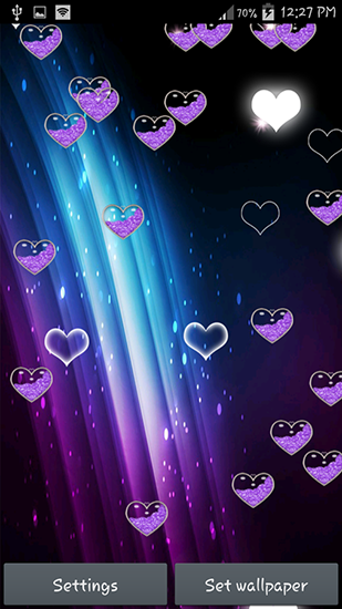 Download livewallpaper Purple heart for Android.