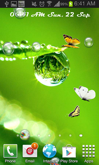 Download livewallpaper Rain drop for Android.