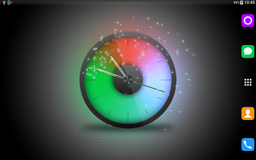 Download livewallpaper Rainbow clock for Android.