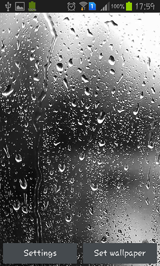 Download livewallpaper Raindrops for Android.