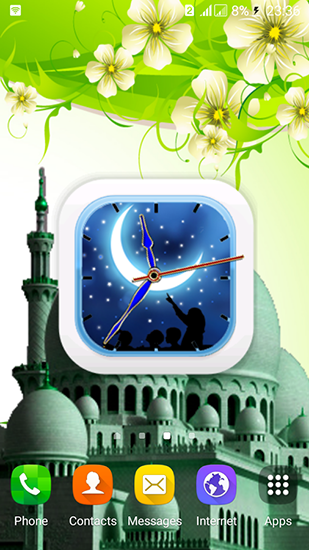 Download livewallpaper Ramadan: Clock for Android.