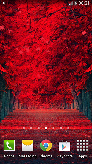 Download livewallpaper Red leaves for Android.