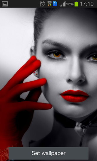 Download livewallpaper Red lips for Android.