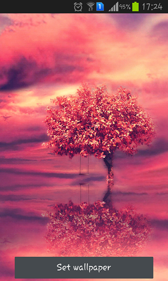 Download Red tree free Landscape livewallpaper for Android phone and tablet.