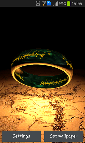 Download livewallpaper Ring of power 3D for Android.