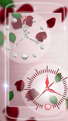 Rose picture clock by Webelinx Love Story Games apk - free download.