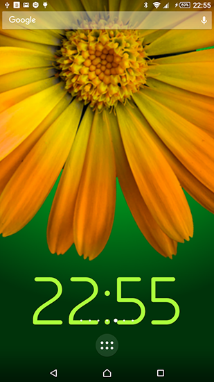 Download Rotating flower free With clock livewallpaper for Android phone and tablet.