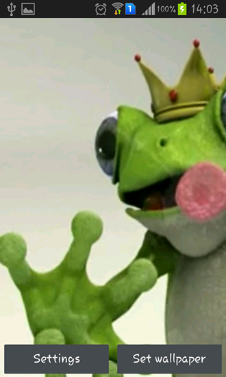 Download livewallpaper Royal frog for Android.