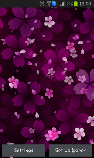 Download Sakura falling free Vector livewallpaper for Android phone and tablet.