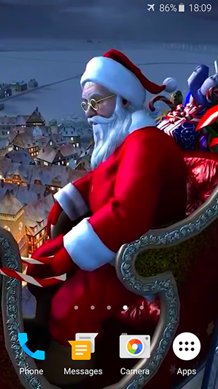 Download livewallpaper Santa Claus 3D for Android.