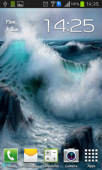 Download livewallpaper Sea waves for Android.