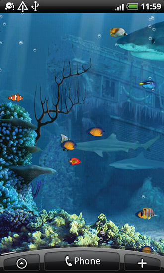 Download Shark reef free Aquariums livewallpaper for Android phone and tablet.