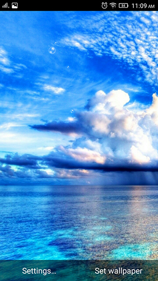 Download livewallpaper Sky and sea for Android.