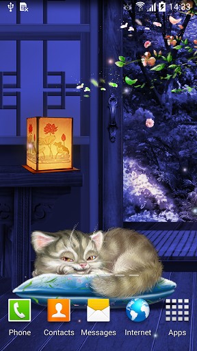 Download Sleeping kitten free livewallpaper for Android 4.1.2 phone and tablet.