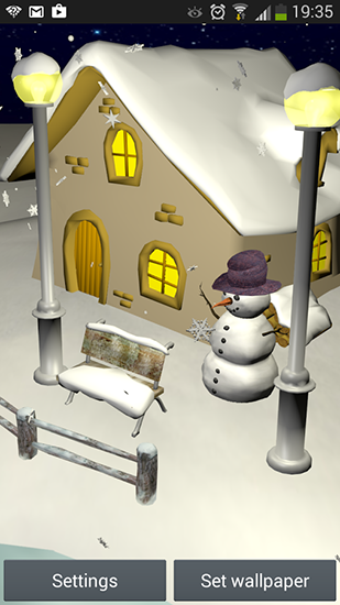 Download Snowfall 3D free livewallpaper for Android 4.4.2 phone and tablet.