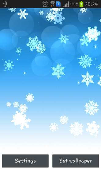 Download livewallpaper Snowflake for Android.