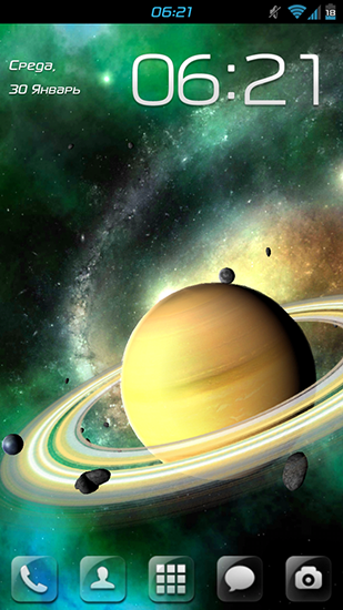 Download livewallpaper Solar system HD deluxe edition for Android.