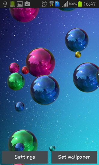 Download Space bubbles free livewallpaper for Android 4.1 phone and tablet.