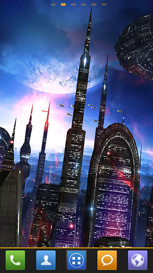 Download livewallpaper Space colony for Android.