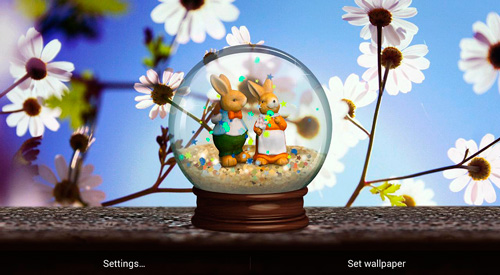 Download livewallpaper Spring globe for Android.