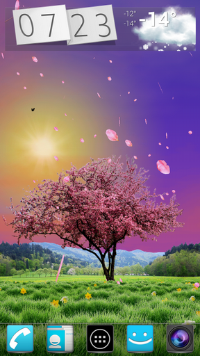 Download Spring trees free With clock livewallpaper for Android phone and tablet.