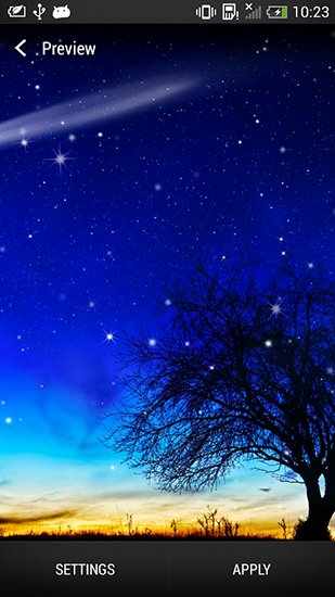Download Starry night free Landscape livewallpaper for Android phone and tablet.