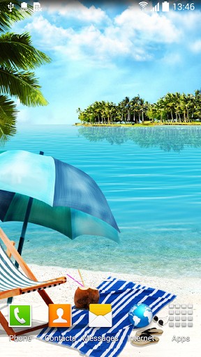 Download livewallpaper Summer beach for Android.