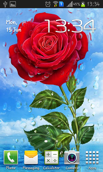 Download livewallpaper Summer rain: Flowers for Android.
