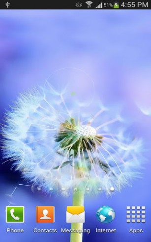 Download livewallpaper Sun and dandelion for Android.