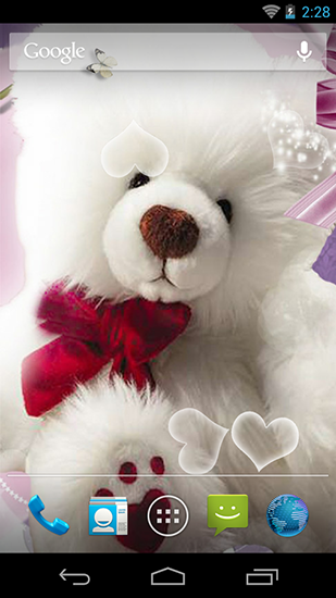 Download livewallpaper Teddy bear HD for Android.