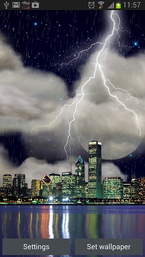 Download livewallpaper The real thunderstorm HD (Chicago) for Android.