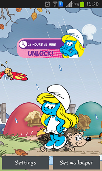 Download The Smurfs free Interactive livewallpaper for Android phone and tablet.