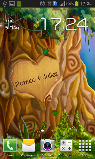 Download livewallpaper Tree of love for Android.