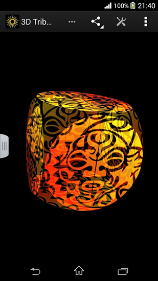 Download livewallpaper Tribal sun 3D for Android.