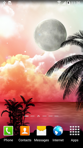 Download Tropical night free livewallpaper for Android 5.0 phone and tablet.