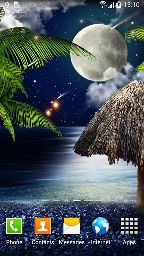 Download livewallpaper Tropical night by Amax LWPS for Android.